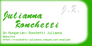 julianna ronchetti business card